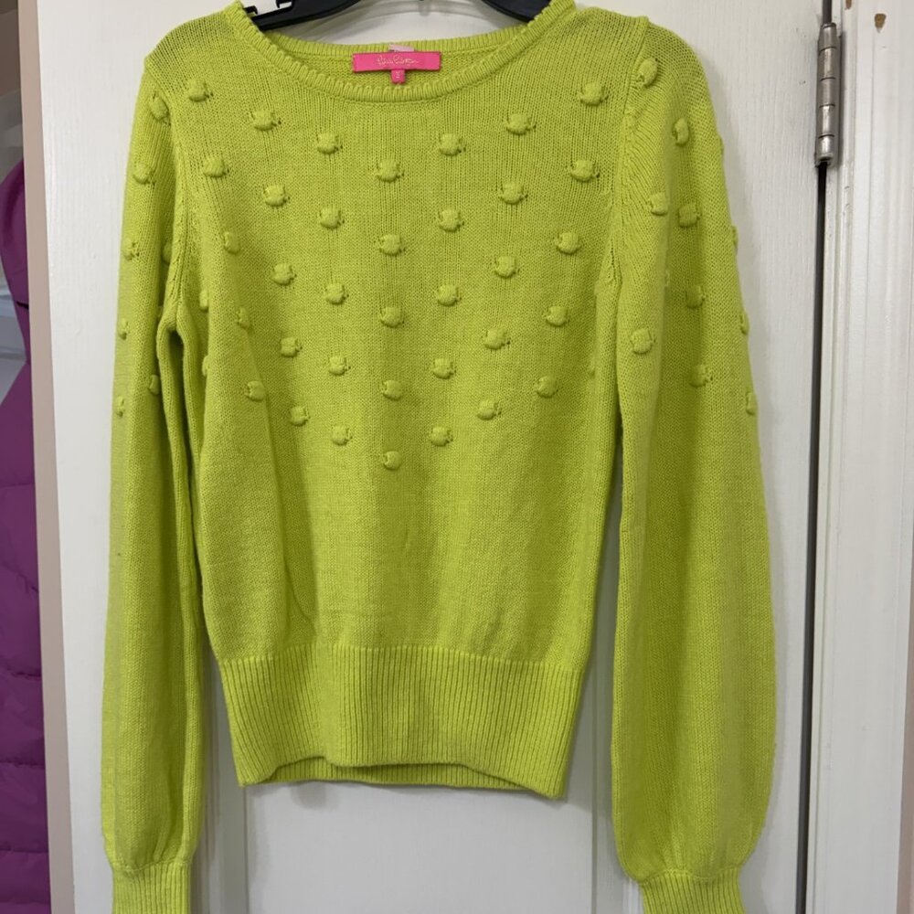 Lily Pultizer Women's Size Small Chartreuse Sweater